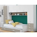 BED MET OVERBRUGGINGSGARDEROBE AREN